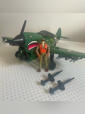 GI Joe SGT Savage P-40 Warhawk Airplane - Vintage Toy